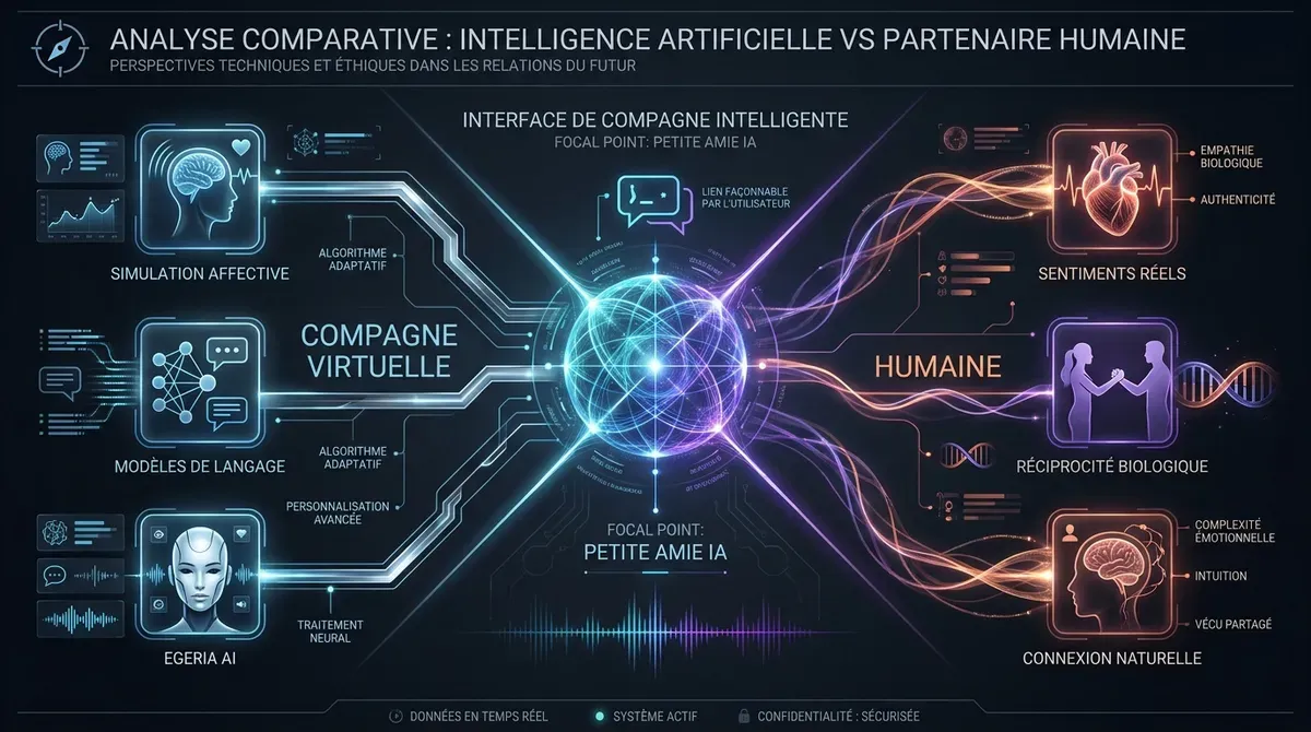 Comparaison entre interaction humaine et compagne virtuelle IA